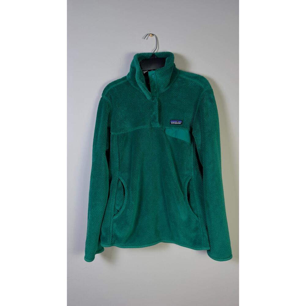 Patagonia Women’s Synchilla Snap-T Fleece Pullover Sz MTeal Green Polartec $139 - Picture 2 of 10